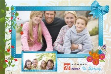 Family photo templates Nature in Spring
